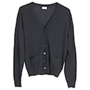 Saint Laurent Buttoned Cardigan in Black Wool