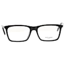 Optische Brille mit rechteckigem Rahmen von Saint Laurent aus schwarzem Acetat