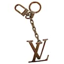 LOUIS VUITTON Porte Cle LV Facet Schlüsselhalter Metall Silber M65216 LV Auth 51309 - Louis Vuitton