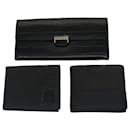 SAINT LAURENT Wallet Leather 3Set Black Auth bs7465 - Saint Laurent