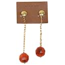 Orange drop clip earrings - Marni