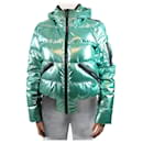 Green bombardino down ski jacket - size UK 12 - Autre Marque