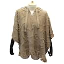 NEW CHRISTIAN DIOR PONCHO WITH FRINGES 014C10I HAVE034 M CASHMERE JACKET JACKET - Christian Dior