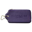 Coach Hangtag Wristlet Wallet in Navy Blue Leather