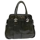 Chloe Eloise Hand Bag Patent leather Khaki Auth bs7343 - Chloé