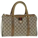 GUCCI GG Canvas Web Sherry Line Hand Bag PVC Leather Beige Red Green Auth 51854 - Gucci