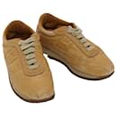 HERMES Quick Sneakers Leather 36 Beige Auth ar9855 - Hermès