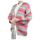 Multicoloured striped crochet cardigan - size S/M - Autre Marque