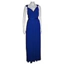 Sky blue evening dress with Grecian draping - Vera Wang
