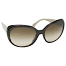 CHANEL Gafas de sol Plástico Marrón Perla CC Auth ep1534 - Chanel