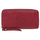 LOUIS VUITTON Monogram Empreinte Zippy Wallet Wallet Bordeaux M60549 auth 51241 - Louis Vuitton