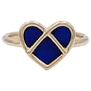 Poiray ring, "The Heart Catcher", yellow gold, lapis lazuli.