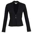 Diane Von Furstenberg Taillierter Blazer aus schwarzer Baumwolle