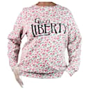 Rosafarbener Liberty-Pullover mit Blumenmuster – Größe M - Gucci