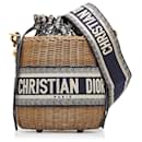 Dior Brown Oblique Wicker Bucket Bag