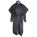 Trench-coat ceinturé Hermes Storm Flap en cachemire noir - Hermès