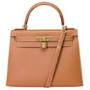 Hermes Kelly bag 28 in Golden Leather - 101416 - Hermès