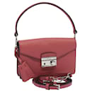 PRADA Mini Hand Bag Safiano Leather 2way Pink Auth am4942 - Prada