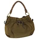 PRADA Shoulder Bag Nylon Leather Brown Auth ep1486 - Prada