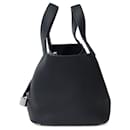 HERMES Picotin Bag in Black Leather - 101425 - Hermès