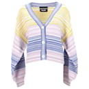 Boutique Moschino Stripe Cardigan in Multicolor Cotton