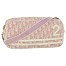 Christian Dior Trotter Canvas Shoulder Bag Pink Auth 52491