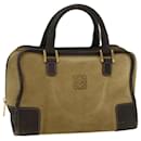 LOEWE Hand Bag Suede Leather Beige Auth ep1440 - Loewe