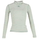 Loewe Striped High-Neck Jersey Top in Green Cotton