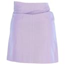 Minifalda evasé de algodón lila de Acne Studios