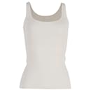 Camiseta sin mangas elástica de canalé Toteme de algodón orgánico beige - Totême