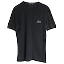 Dolce & Gabbana Camiseta com placa com logotipo em algodão preto