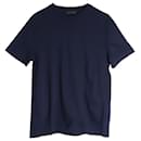 T-shirt à col rond Prada en coton bleu
