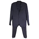 Dior Tailored Blazer and Trousers Suit Set in Navy Blue Virgin Wool