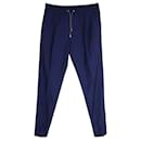 Dior Drawstring Pants in Blue Virgin Wool