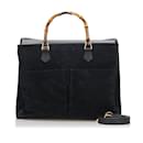 Bamboo Suede Satchel Bag 002123 0322 - Gucci