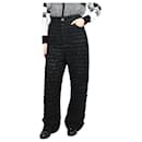Pantalón texturizado de corte alto en color negro - talla M - Balenciaga