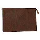 ETRO Clutch Bag PVC Leather Brown Auth am4937 - Etro