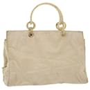 PRADA Hand Bag Nylon Beige Auth cl707 - Prada