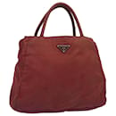 PRADA Hand Bag Nylon Red Auth cl678 - Prada