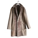 Helmut Lang abrigo reversible de piel de oveja
