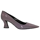 Prada Pointed Toe Pumps in Purple Patent Leather
