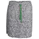 Celine Polka Dot Drawstring Mini Skirt in Grey Silk - Céline