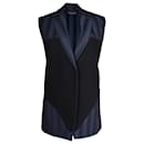 Nina Ricci Striped Oversized Vest in Navy Blue Wool