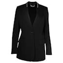 Stella McCartney Single-Breasted Blazer Jacket in Black Wool - Stella Mc Cartney