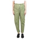 Green high-rise cut trousers - size UK 8 - Isabel Marant Etoile