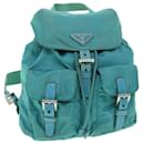 PRADA Backpack Nylon Turquoise Blue Auth 52244 - Prada