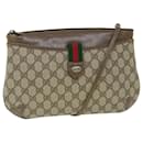 GUCCI GG Canvas Web Sherry Line Shoulder Bag Beige Red 904 02 026 Auth ep1431 - Gucci