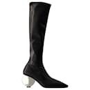 Circle Boots - Courreges - Synthetic Leather - Black