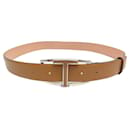 TOD'S BELT WITH T LOGO BUCKLE IN CAMEL LEATHER SIZE 75 BROWN LEATHER BELT - Tod's