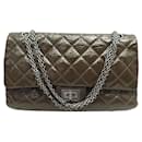 Chanel handbag 2.55 GRAND GM PATENT LEATHER QUILTED SHOULDER HAND BAG